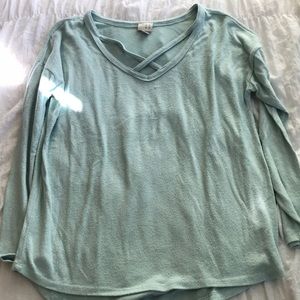 A New Day Light blue sweater